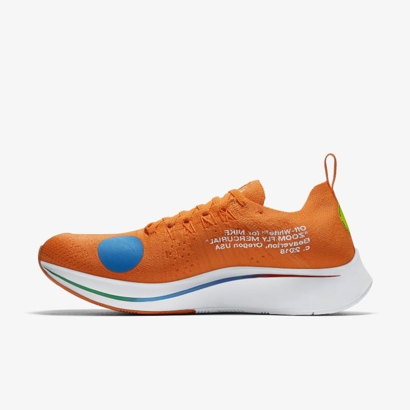 nike zoom off white orange
